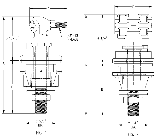 Polymer Insulator - 1.2 kV Class 30 kV BIL Eyebolt Style, 2-Pieces 