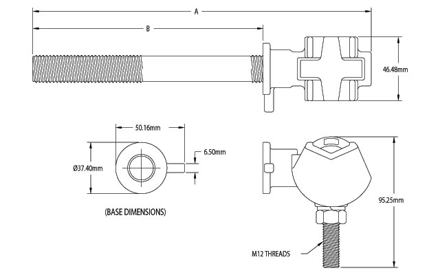 M20 Stud Diameter - 31.75mm Eye Diameter